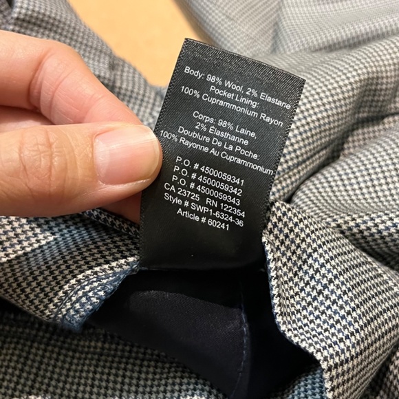 Babaton Conan Wool Houndstooth Cropped Pleated Dress Pants - Women's Size 8 - Picture 7 of 10